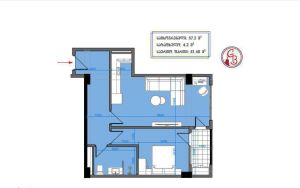 იყიდება 2 ოთახიანი ბინა - თბილისი