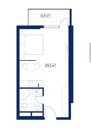 იყიდება 1 ოთახიანი ბინა - ბათუმი