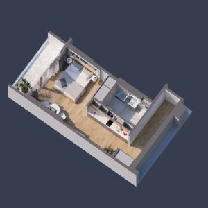 იყიდება 1 ოთახიანი ბინა - ბათუმი